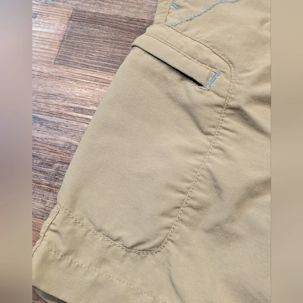 KAVU Men's Belted Hiking River Shorts Outdoor Hiking Casual Tan Quick Dry Sz XL
